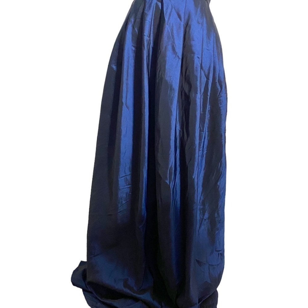 Badgley Mischka Blue Embroidered Top Fit and Flare Formal Evening Dress NWT - Picture 4 of 16